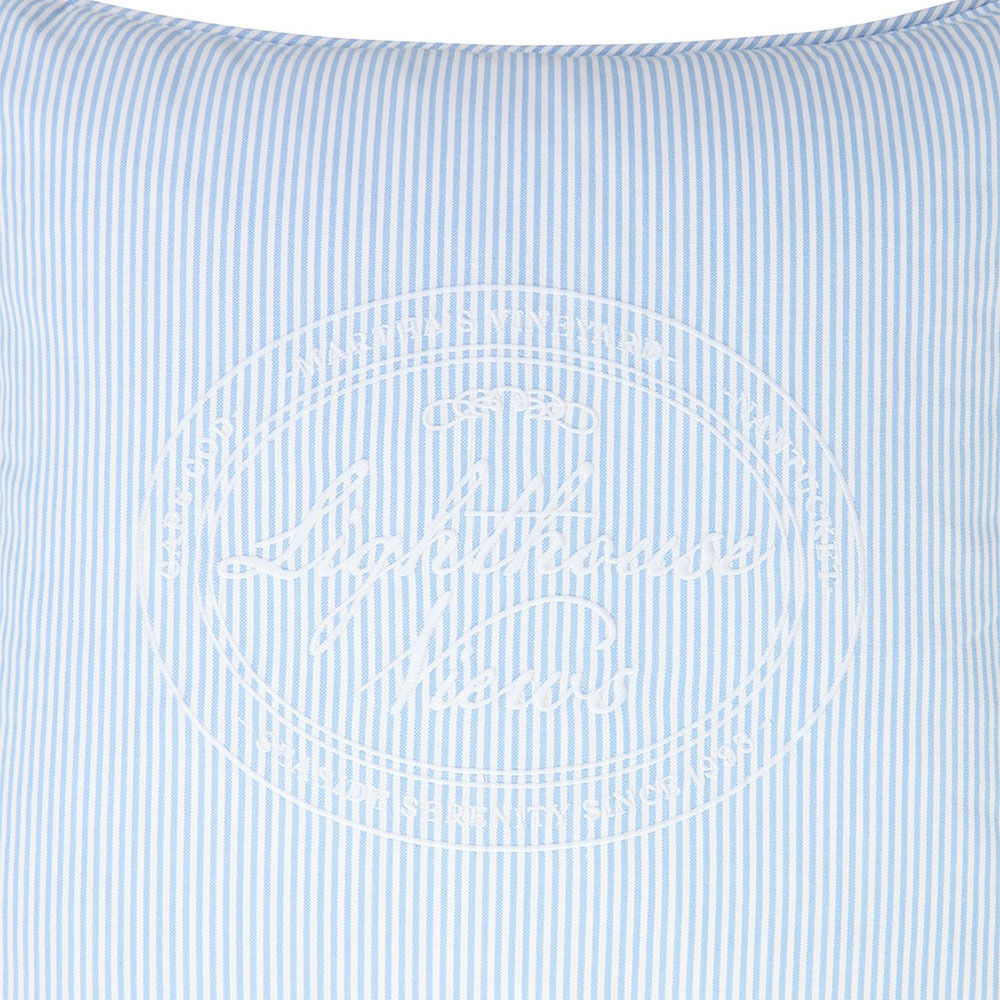 Lexington Blue/White Striped Organic Cotton Kuddfodral